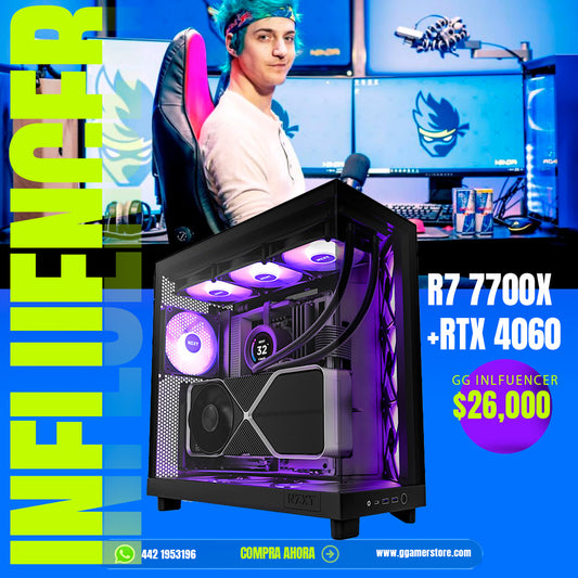 Computadora Gamer Influencer R7 7700X + RTX 4060