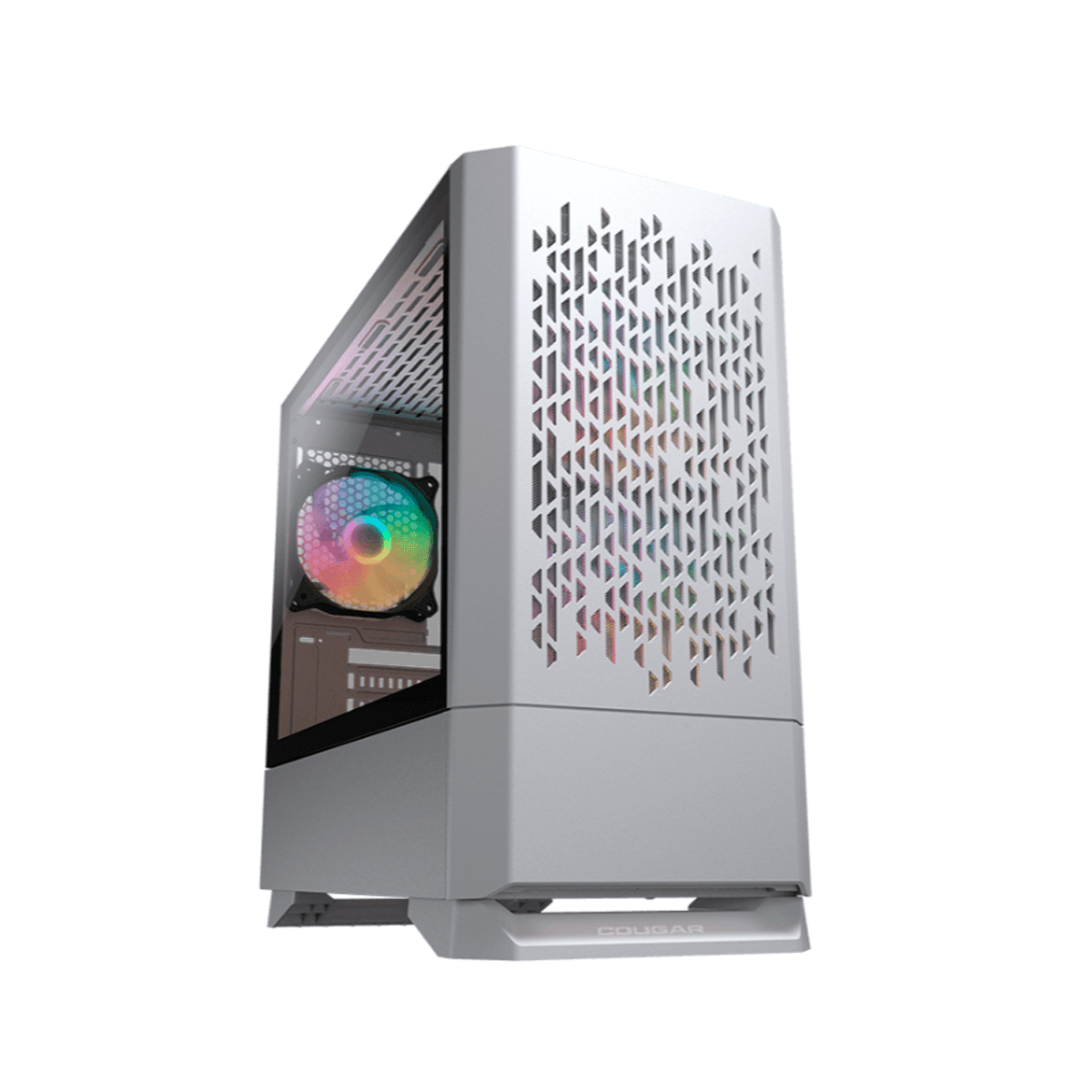 Cougar Gabinete MG140 Air White RGB, Compact ARGB, Mini ITX, Micro ATX, Mini Tower - GG GAMER STORE