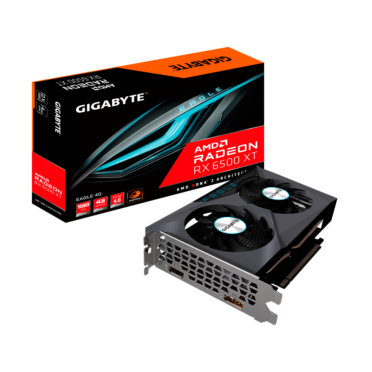 Gigabyte Tarjeta de Video AMD Radeon RX 6500 XT EAGLE 4G, 4GB 64-bit GDDR6, PCI Express 4.0 - GG GAMER STORE