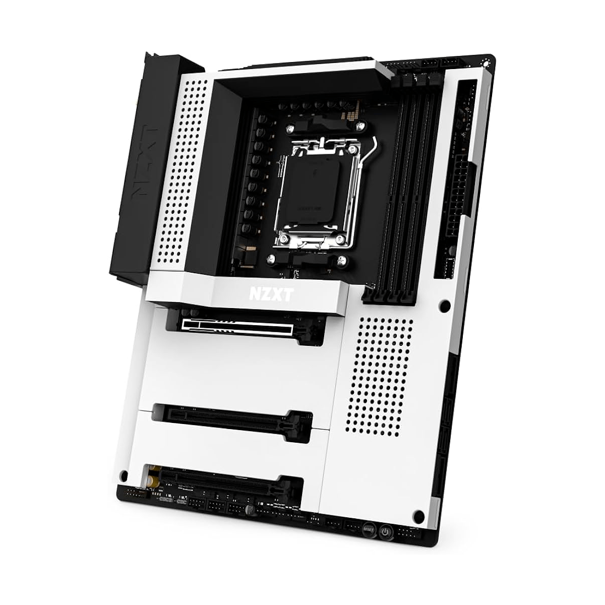 NZXT Tarjeta Madre ATX N7 B650E, S - AM5, AMD B650, HDMI, 128GB DDR5 para AMD, Blanco - GG GAMER STORE