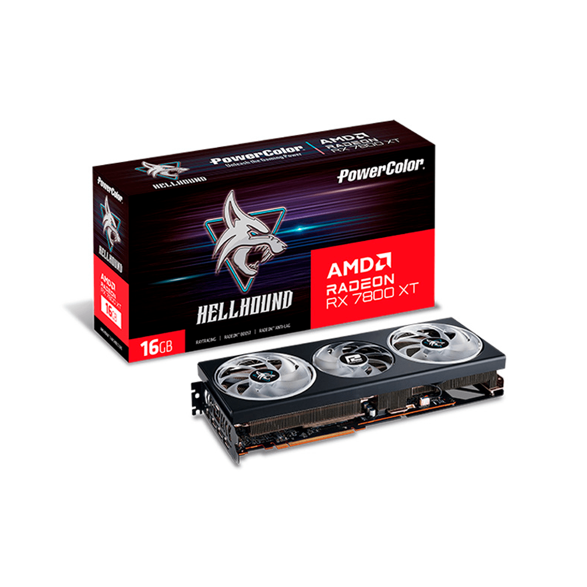 PowerColor Tarjeta de Video AMD Radeon RX 7800 XT Hellhound Spectral OC, 16GB 256-bit GDDR6, PCI Express 4.0 - GG GAMER STORE