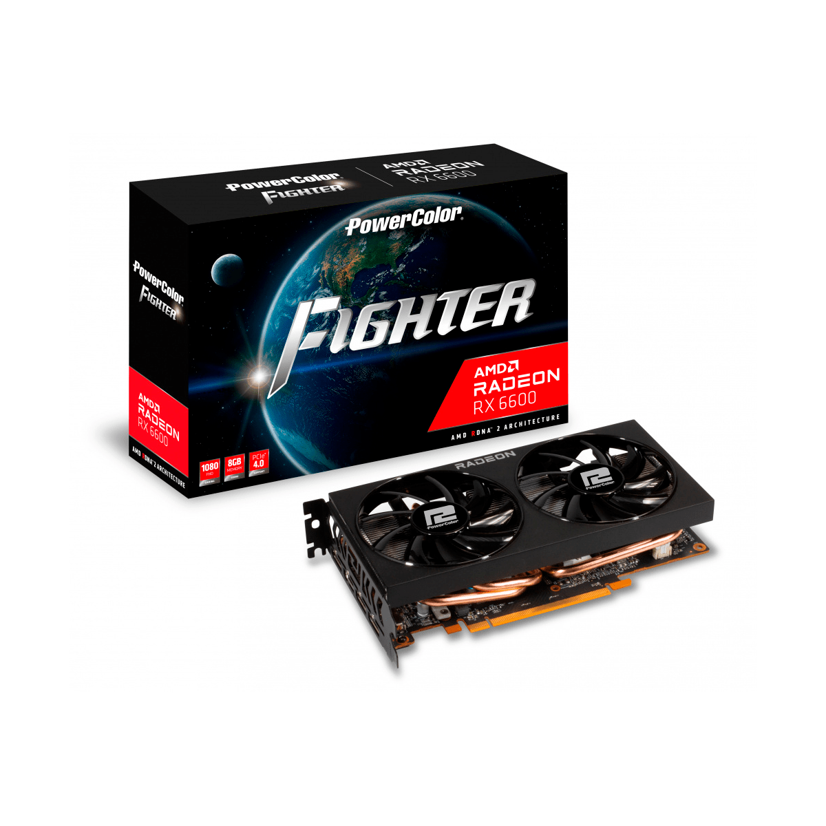 PowerColor Tarjeta de Video Fighter AMD Radeon RX 6600, 8GB 128-bit GDDR6, PCI Express 4.0 - GG GAMER STORE