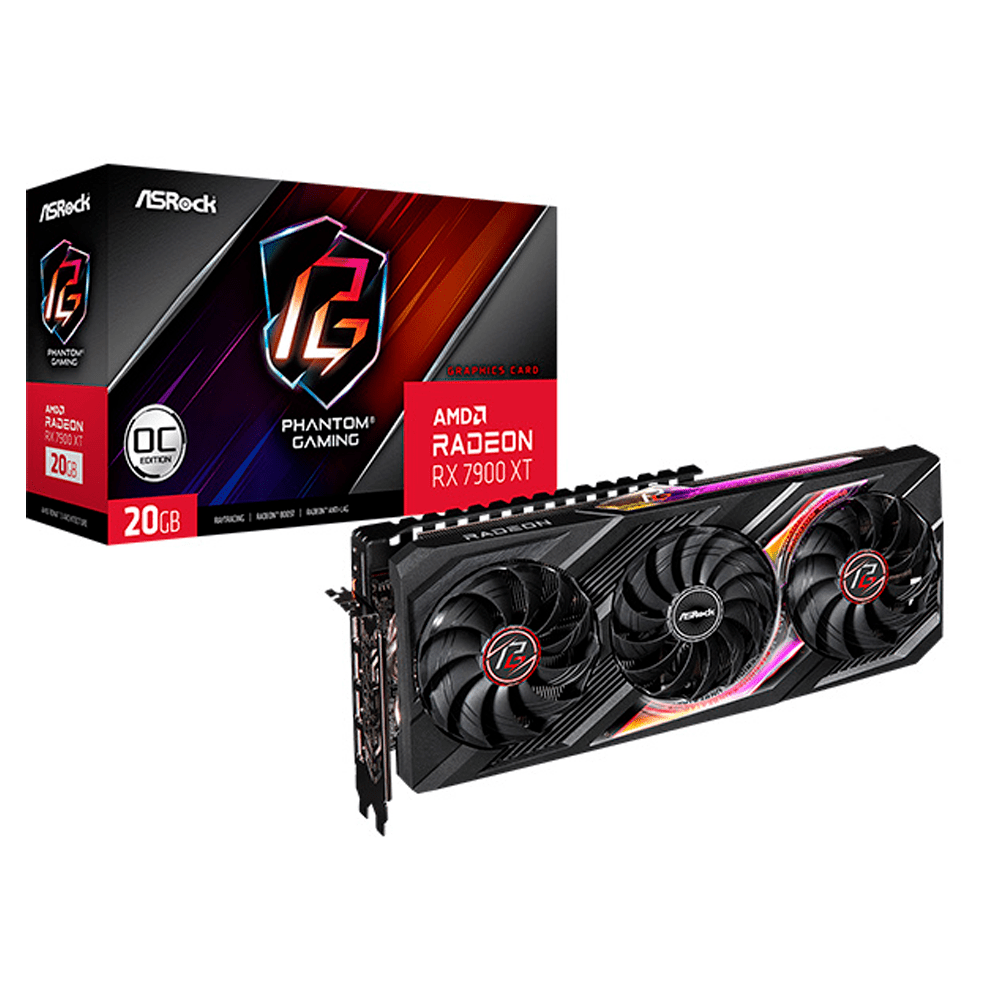 Tarjeta De Vídeo Asrock Rx7900xt Pg 20go Radeon Rx 7900 Xt, 20 Gb, 320 Bit, Gddr6, Pci Express X16 4.0 - GG GAMER STORE