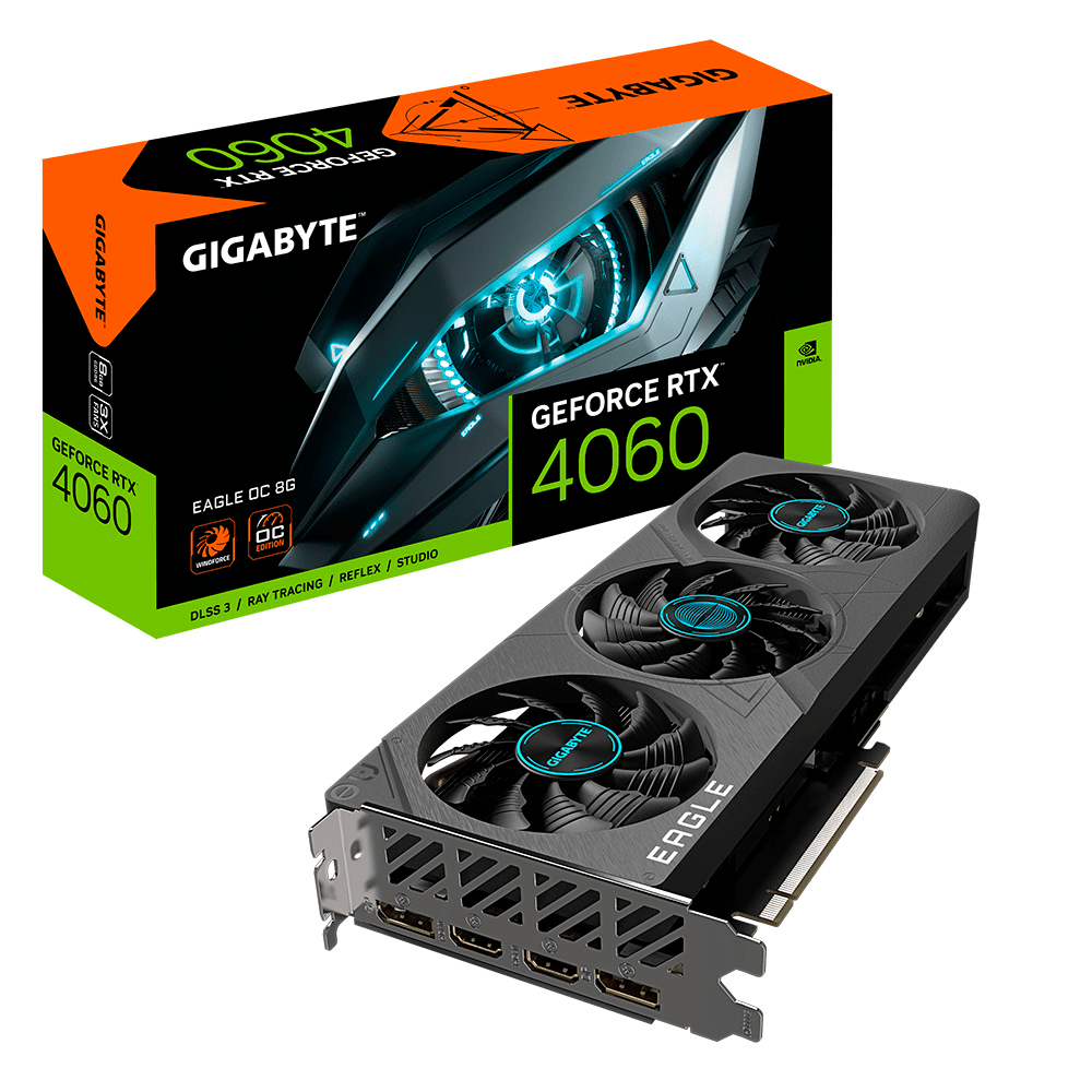 Tarjeta De Video Gigabyte Eagle GeForce RTX 4060 Eagle Oc 8g, 8gb, Gddr6 - GG GAMER STORE