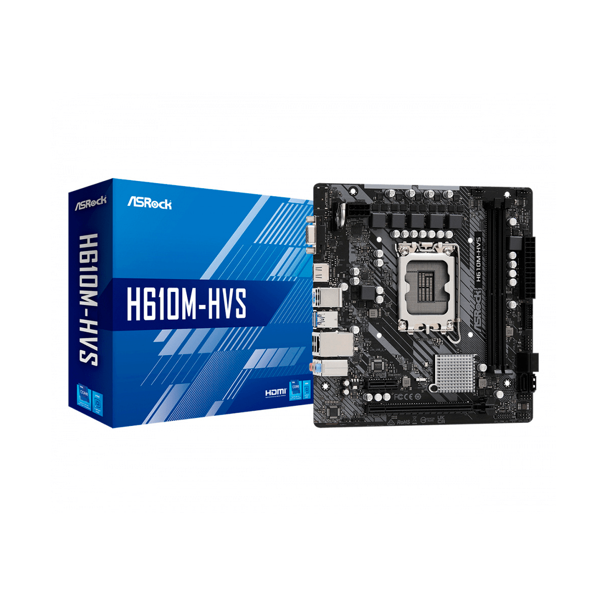 ASRock Tarjeta Madre Micro-ATX H610M-HVS, S-1700, Intel H610 - GG GAMER STORE