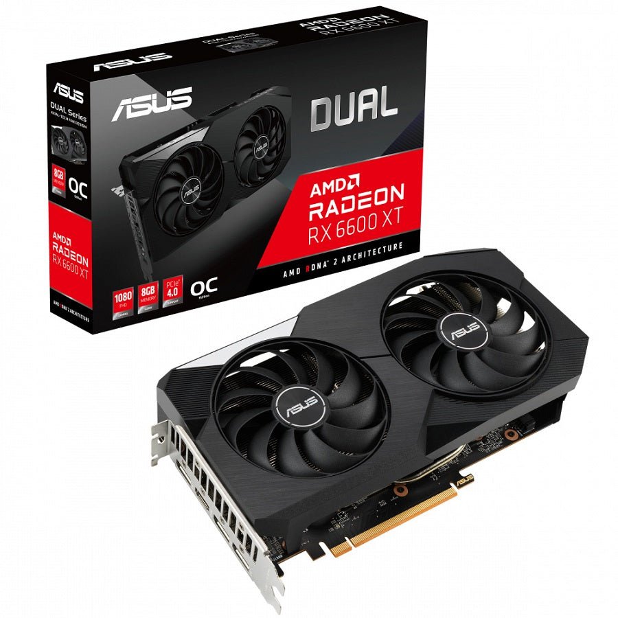 ASUS Tarjeta de Video Dual AMD Radeon RX 6600 XT OC, 8GB 128-bit GDDR6, PCI Express 4.0 - GG GAMER STORE