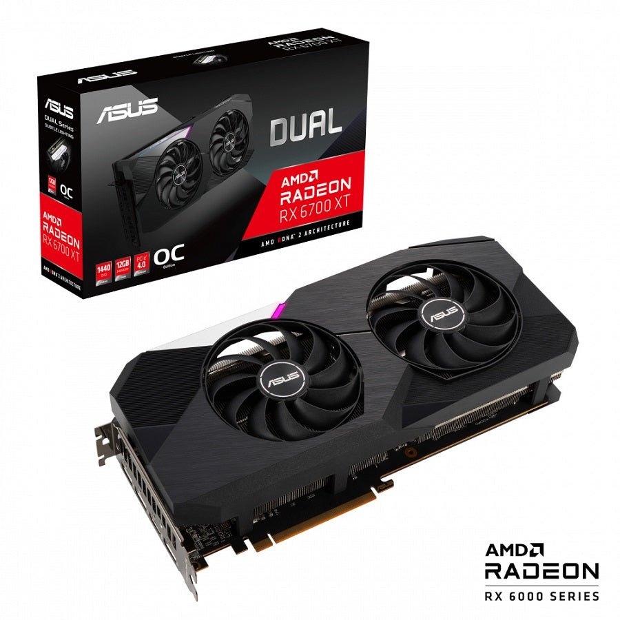 ASUS Tarjeta de Video Dual AMD Radeon RX 6700 XT, 12GB 192-bit GDDR6, PCI Express 4.0 - GG GAMER STORE