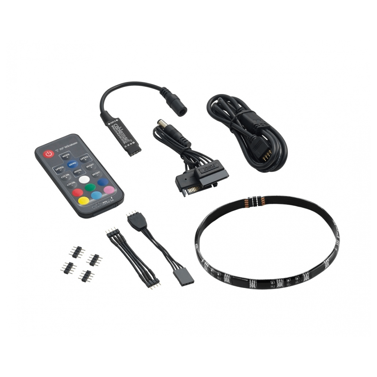 Cablemod Kit de Tira LED RGB WideBeam con Control, Aura Sync, 30cm - GG GAMER STORE