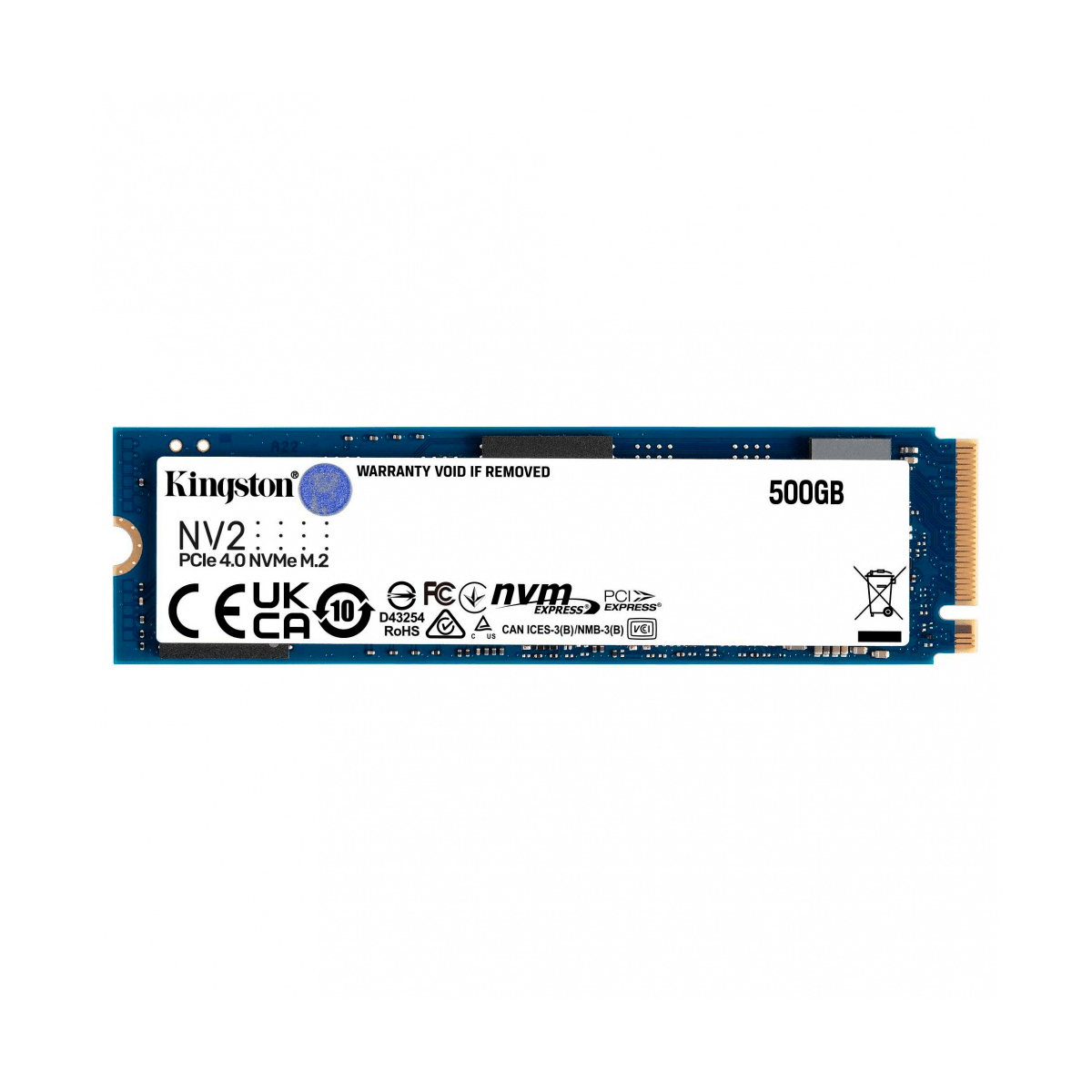 Kingston SSD NV2 NVMe, 500GB, PCI Express 4.0, M.2 - GG GAMER STORE