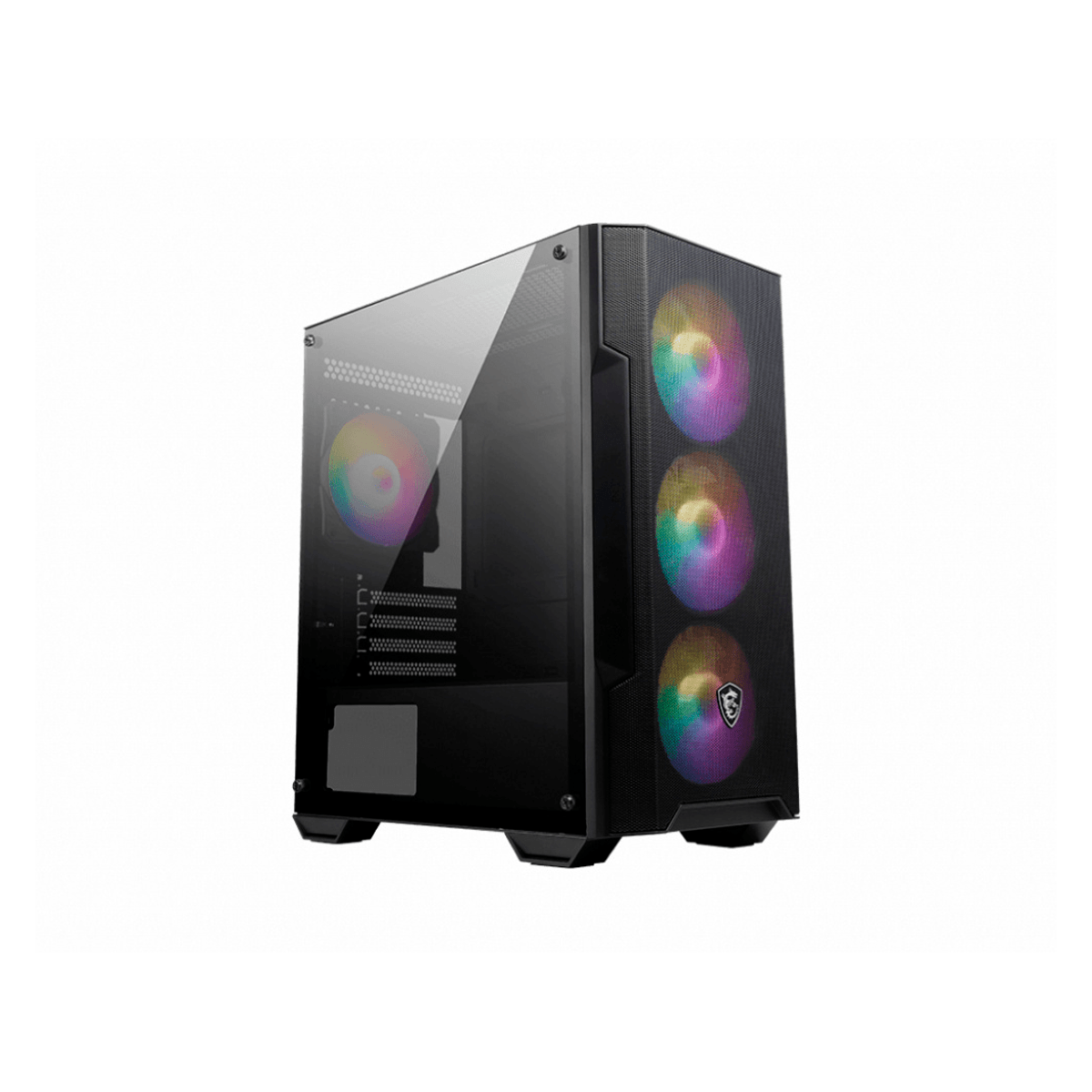 MSI Gabinete MAG FORGE M100A con Ventana, Micro ATX/Mini-ITX, USB 2.0/3.0, sin Fuente, 4 Ventiladores RGB Instalado, Negro - GG GAMER STORE