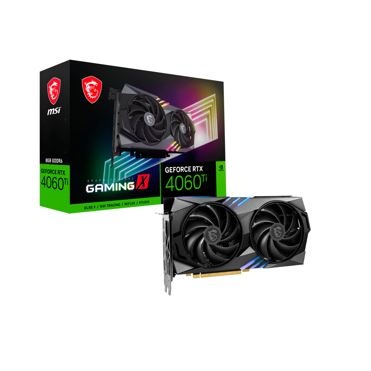 MSI Tarjeta de Video NVIDIA GeForce RTX 4060 Ti GAMING X 8G, 8GB 128-bit GDDR6, PCI Express 4.0 - GG GAMER STORE