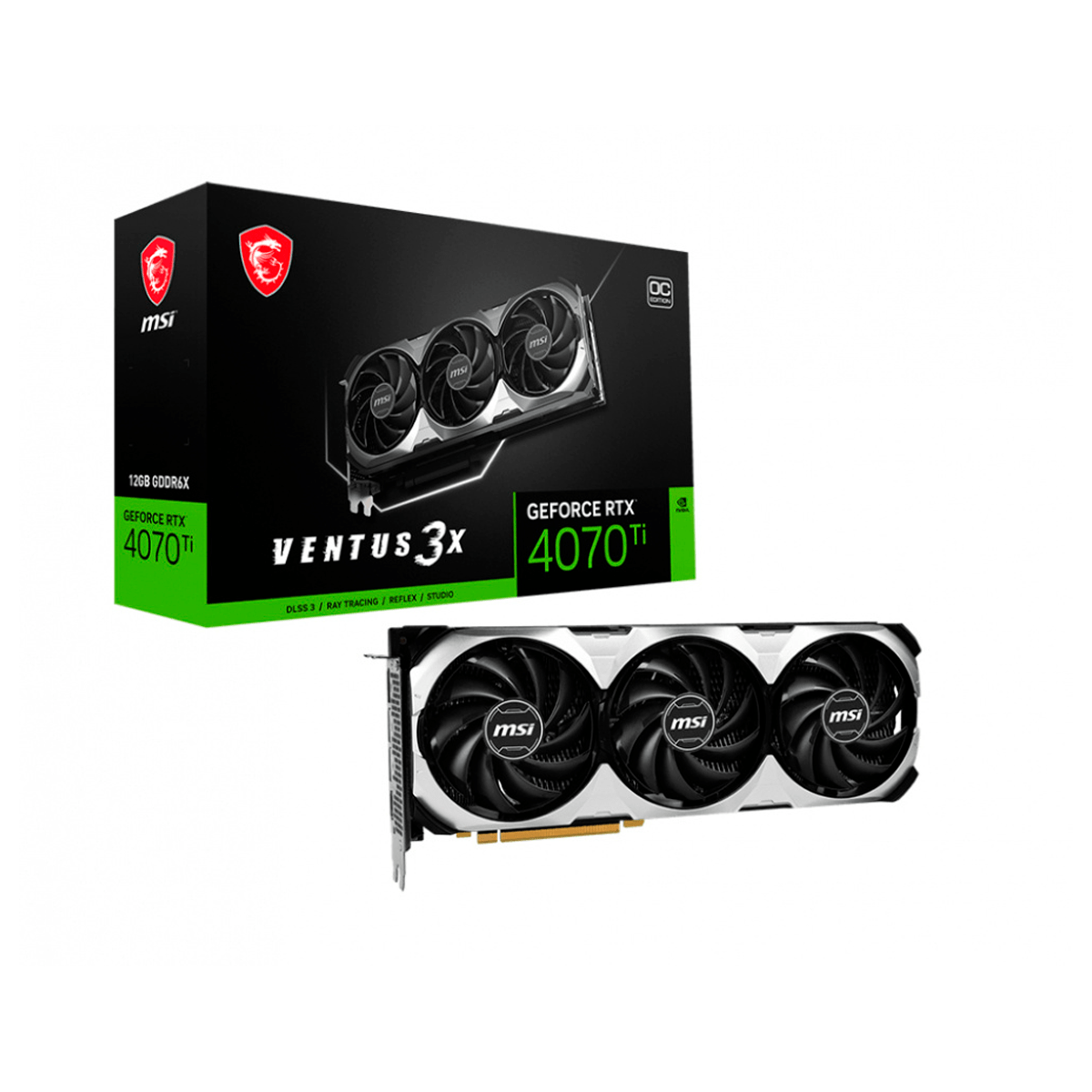 MSI Tarjeta de Video NVIDIA GeForce RTX 4070 Ti VENTUS 3X 12G OC, 12GB 192-bit GDDR6X, PCI Express 4.0 - GG GAMER STORE