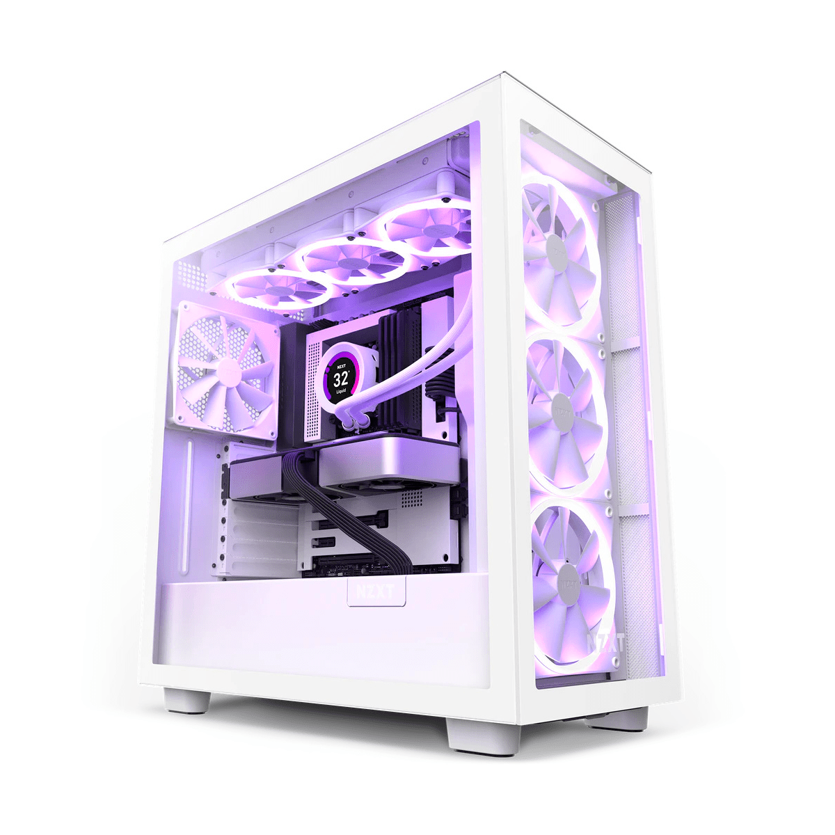 NZXT Gabinete H7 Elite con Ventana RGB, Mid-Tower Blanco - GG GAMER STORE