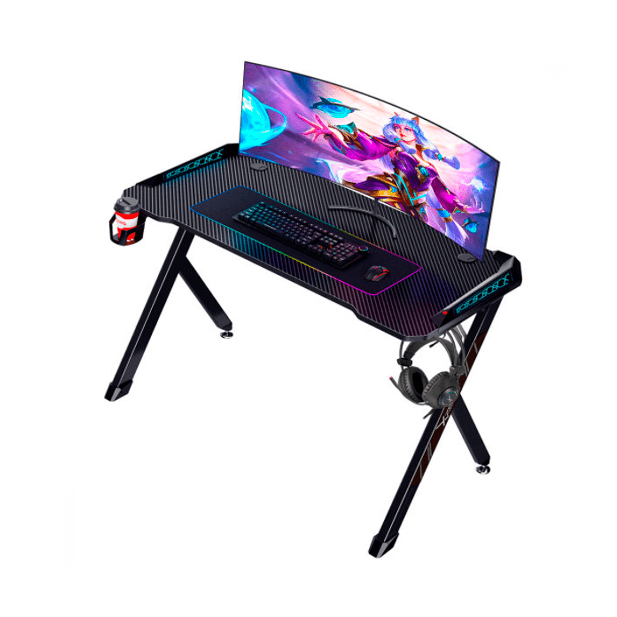 Xzeal Escritorio XZ5010 RGB, 120 x 75cm, Negro, XZDESG1B - GG GAMER STORE